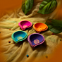 Decoreer Terracotta  Double Layer Diya - 4 pc set