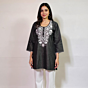Women Embroidered Pure Cotton Straight  Short Kurta  