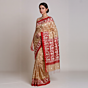 Bengal Soft Cotton Saree-Brown