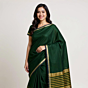 Cotton Saree with blouse piece -Bronze