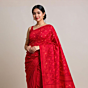Bengal Cotton Traditional Saree-Rose