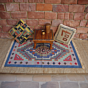 Handmade Rug for Coffee Table - Blue