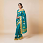 Premium Cotton Bengal Tangail Saree-Bottle Green