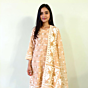 Handloom Unstitched Cotton Suit with Dupatta | Beige