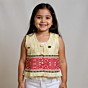 Handcrafted Assamese Khadi Cotton Waistcoat for Kids I Size 26