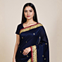 Art silk saree-Navy Blue