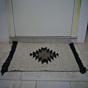 Handmade Camel and Goat Hair Door Mat in White