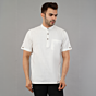 Handloom Khadi Cotton White Short Kurta for Men