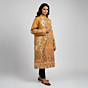 Handcrafted Kani Woollen Yellow Coat | XXL