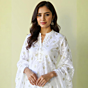 Handloom Unstitched Cotton Suit with Dupatta | White