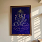 HAND EMBROIDED LAXMI MATA PAINTING WALL HANGING