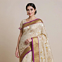 Handloom Kota Doria Saree with Gold Plated Jari