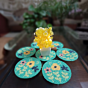 Handcrafted Beaded Coasters | Set of 7 | 4x4 Inches