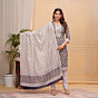 Hand Printed Kurta Set | Floral Print