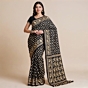 Bengal Cotton Traditional Saree-Black