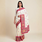 Pure Cotton White Handloom Saree | 5.5 x 1.19 Metres