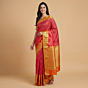 Handcrafted Salem Silk Saree|Pink