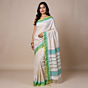 Handloom Tussar Silk Karvat Kati Saree