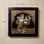 Mysore Rosewood Inlay Dancing Radha Krishna Wall Hanging
