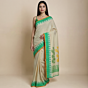 Handloom Cotton Beige Saree with Blouse Piece