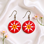 Red Blossom Handcrafted Earrings