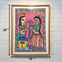 Handmade Madhubani Painting of Radha-Krishna | 22x15 Inches