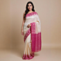 Bengal Mix Cotton White & Pink Jamdani Saree
