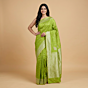 Handloom Silk Butta Saree | Green