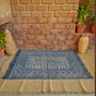 Handcrafted Block Printed Rug|Blue