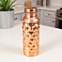  Prisha India Craft Pure Copper Water Bottle Diamond Design  Capacity 900 ML