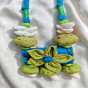 Handcrafted Fabric and Shell Terracotta Necklace