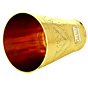 Pure Brass Mughlai Style Embossed Glass | 250 ML