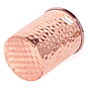 Prisha India Craft Steel Copper Glass Tumbler Drinkware Copper Tumbler Hammered Design Water Tumbler  300 ML  Set of 2