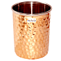 Hammered Copper Water Tumbler Glass | Capacity 250 ML | Set of 4