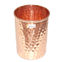 Hammered Copper Water Glass Tumbler | 250 ML