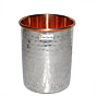 Hammered Design Steel Copper Glass Tumbler | Capacity 250 ML