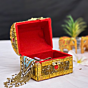 golden jewellery box, velvet lining jewellery box, handmade jewellery box India, Santarms storage box, golden ornament box, handcrafted jewellery case, jewellery gift box, Indian handicraft jewellery box