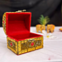 golden jewellery box, velvet lining jewellery box, handmade jewellery box India, Santarms storage box, golden ornament box, handcrafted jewellery case, jewellery gift box, Indian handicraft jewellery box