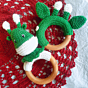 Amigurumi Giraffe Teether and Rattle Set | Green