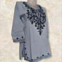women embroided pure cotton short kurti
