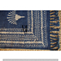 Block Printed Rug Handwoven
