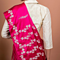 Lehar Boota Handwoven Banarasi Saree Magenta