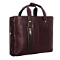 Leather Accessories Full Grain Natural Leather Laptop Briefcases For Women 18 Litres Capacity Upto16 inch Laptop 3 Main Compartment