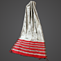 Odia Warli Red and Grey Mysore Silk Hand Painted Saree