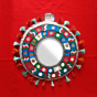 Hand Embroidery Mirror Frame for Home Decor