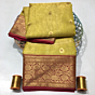 Handloom Chanderi Silk Yellow Saree