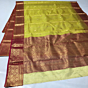 Handloom Chanderi Silk Yellow Saree
