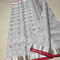 Chanderi Katan Silk Saree White