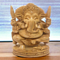 Hand-Carved Wooden Ganeshji Statue