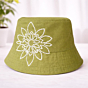 Hand Embroidered  green Bucket Hat